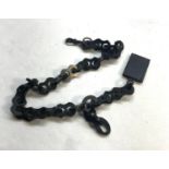 Antique vulcanite watch chain measures approx 30cm long good antique condition