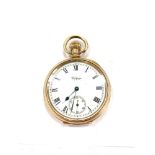 Vintage gents Waltham U.S.A open faced rolled gold pocket watch hand-wind Working (No warranty