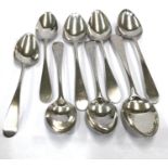 9 Various Georgian teaspoons weight 100g