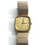 Gents vintage Zenith Quartz wristwatch gold tone non working spares or repair