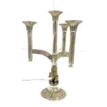 A limited edition Silver Candelabrum produced by Aurum to commemorate the 1977 Royal Silver Jubilee,