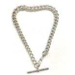 Antique silver Albert chain, this item has been cleaned, total approximate weight: 72.8g
