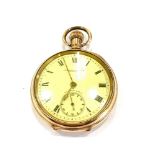 Vintage gents Waltham U.S.A open faced rolled gold pocket watch hand-wind spares and repairs,