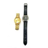Vintage gents Seiko 5 wristwatches automatic working (No warranty given) Inc 7S26-3100, gold tone,