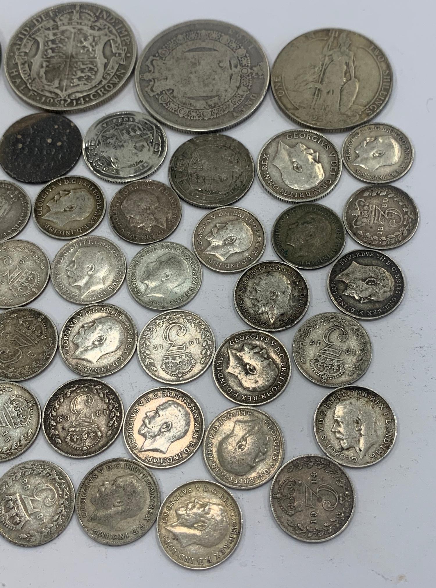 Selection miscellaneous silver coins, total approximate weight: 144g - Image 3 of 3