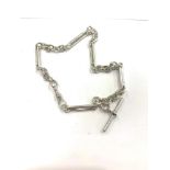 Antique silver fancy link Albert chain, hallmark on each link, total approximate weight 43.9g