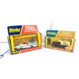 Dinky Die cast, Police Land Rover model 277, Coastguard Amphibious missile launch model 674 both