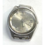 Vintage gents Seiko automatic wristwatch the watch is ticking missing strap glass marked and scratch