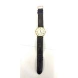 Vintage 9ct gold Longines quartz gents watch, non working