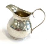 Silver cream jug Birmingham silver hallmarks