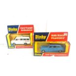 Dinky Die cast, Ford Transit ambulance model 276, Rolls Royce Phantom V model 124 both in original