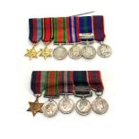 2 sets of WW2 miniature medals