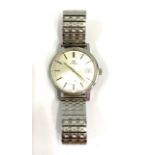 Vintage 70s Omega gents wristwatch stainless steel case not working engraved on back cover please