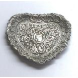 Antique silver pin dish Birmingham silver hallmarks