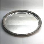Silver letter tray measures approx 20cm dia Birmingham silver hallmarks weight 288g please see