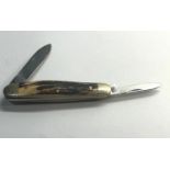 Rare Stan Shaw Sheffied pocket knife twin knives measures when closed 8.4cm and 18cm when open pleas