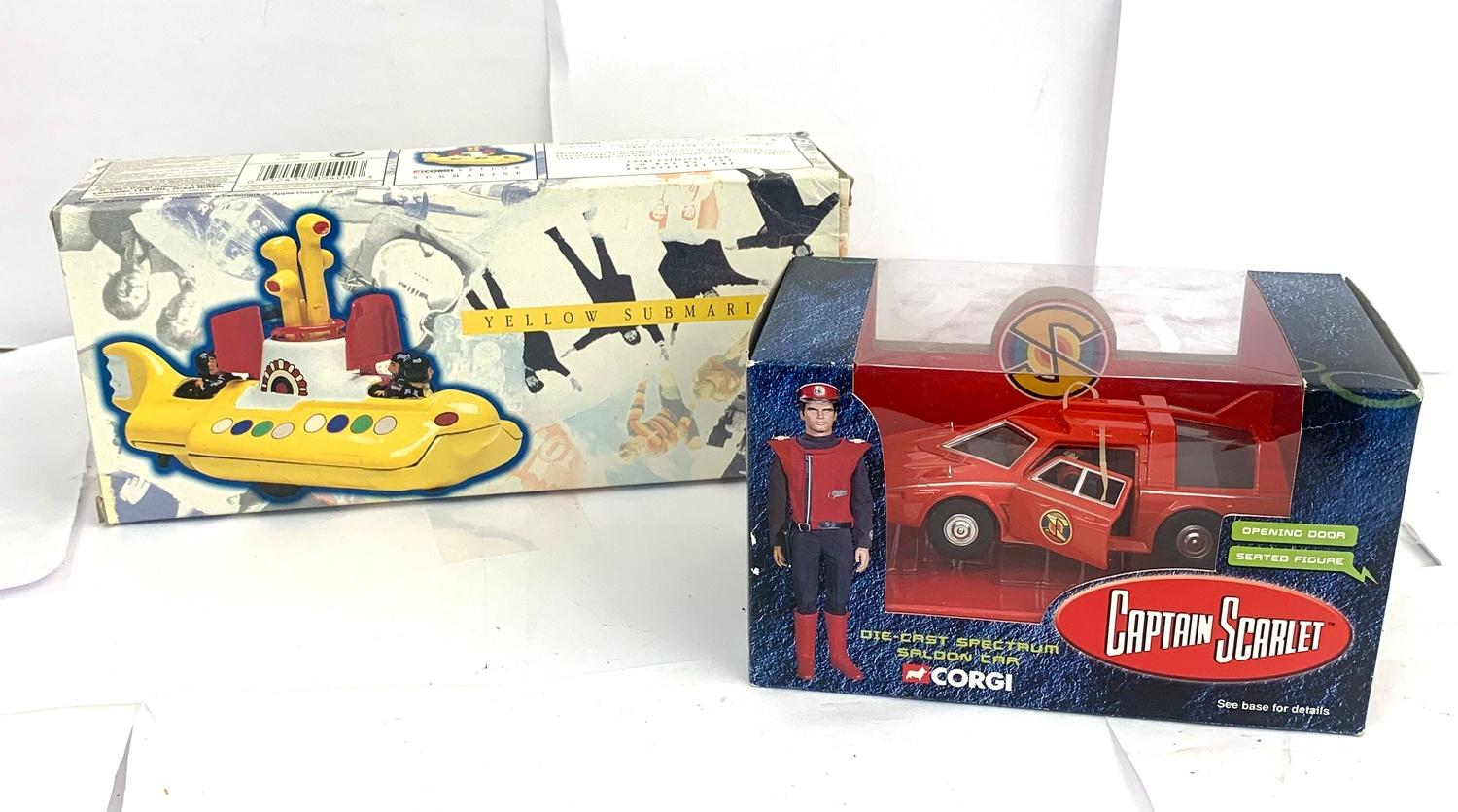 Corgi classics The Beatles, yellow submarine in original box, Corgi Captain Scarlet again in