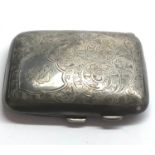 Silver cigarette case Birmingham silver hallmarks weight 53g