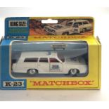 Matchbox Lesney K-23 King size Mercury Police car boxed please see images for condition