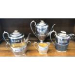 Antique 5 piece silver plated tea service