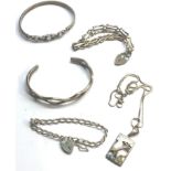 Collection of vintage silver jewellery