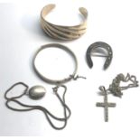 Collection of vintage silver jewellery