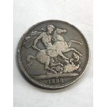 1888 Victorian silver crown please see images for grade
