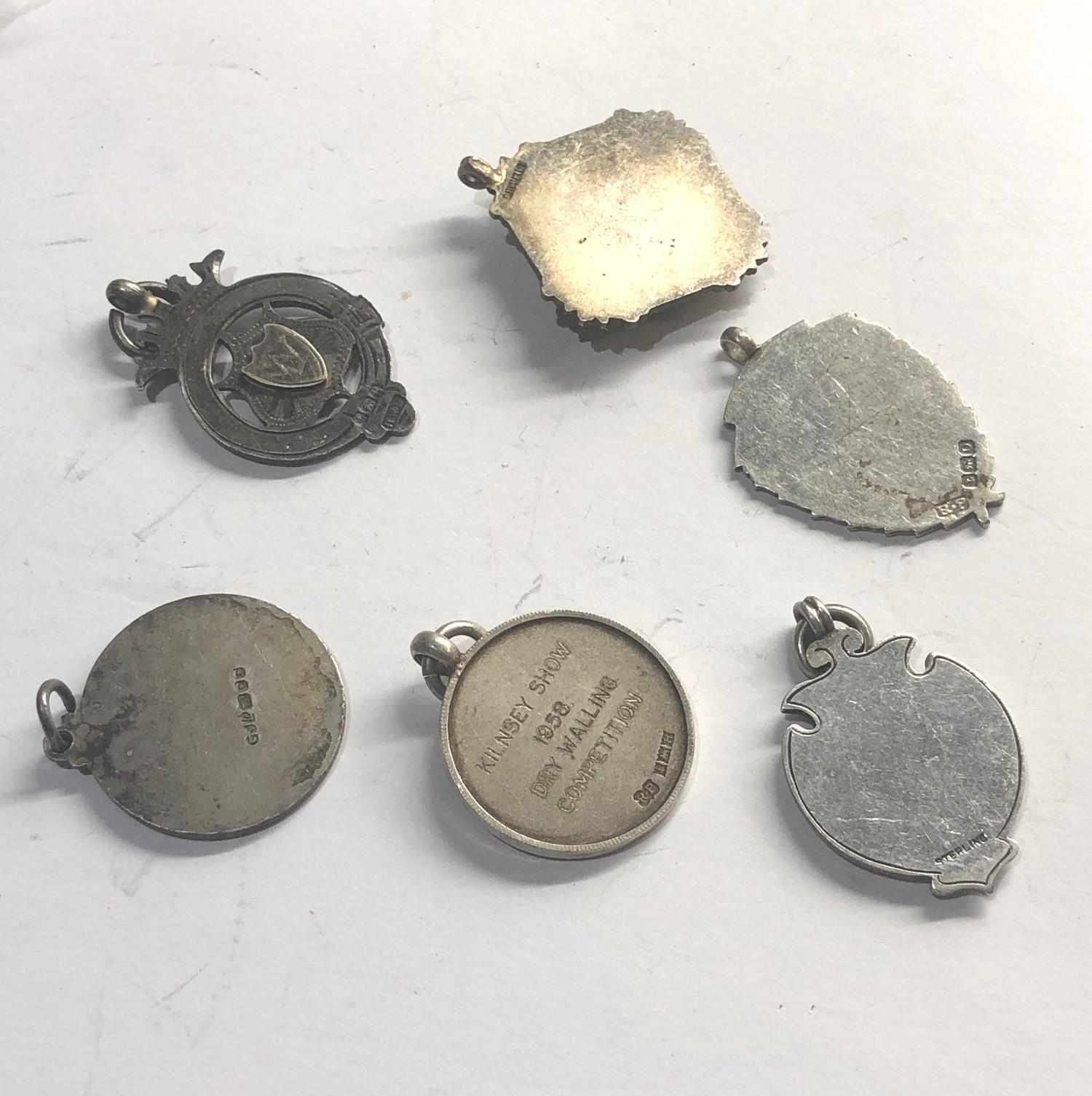 Collection of silver fobs please see images for details - Image 2 of 2
