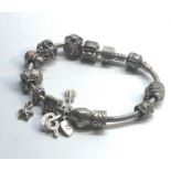 Pandora silver charm bracelet weight 60g