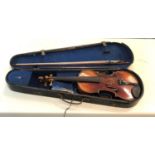 Antique / Vintage violin in original case with bow