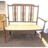 Edwardian salon sofa, good overall condition, approximate measurements: Height: 39 inches, 43