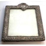 Large antique silver picture frame measures approx 29cm by 21cm age related wear and marks in un-cl