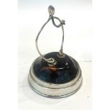 Antique silver and tortoiseshell wish bone watch stand