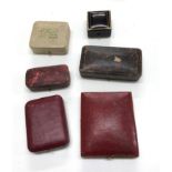 Collection of 6 antique / vintage jewellery boxes age related wear please see images for details