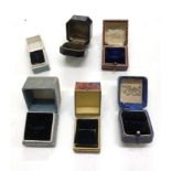 Collection of 6 antique / vintage jewellery boxes age related wear please see images for details