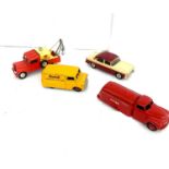 Selection 4 vintage vehicles to include 3 Dinky, 1 Corgi, please view image for condition