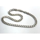 Vintage chunky silver curb link chain measures approx 50cm long 8mm wide weight 64g