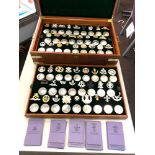 Boxed set of limited edition solid silver medals with insignia 52 solid silver medals each weigh app