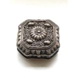 Antique Dutch silver peppermint box measures approx 5.5cm by 5.5cm height 2.8cm please see images