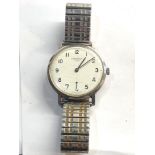 Vintage gents stainless steel Longines wristwatch it winds and ticks but no warranty given please