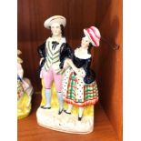 Selection of 3, 19th century Staffordshire figures, all in overall good condition, age related wear,