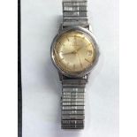 Vintage gents Eterna-matic wristwatch watch is ticking but no warranty given please see images for