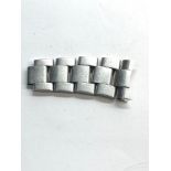 Stainless steel Rolex part watch strap measures approx 20mm to 16mm by 51mm long weight 9.2g