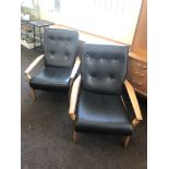 Pair of retro cintique armchairs