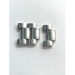 Stainless steel Rolex watch strap links measures approx 18mm by 26mm long weight 9.2g please see