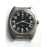 1977 military CWC wristwatch watch full wound and not ticking spares or repair please see images for