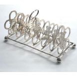 Antique Chinese silver toast rack measures approx 16cm by 7cm height 8cm weight 164g chinese