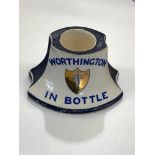 Antique Match holder Striker Advertising Worthington in bottle good condition age related wear marks