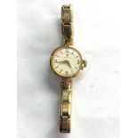 Vintage ladies omega gold plated wristwatch watch is ticking but no warranty given please see images
