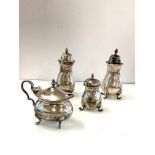 Silver cruet set weight 210g